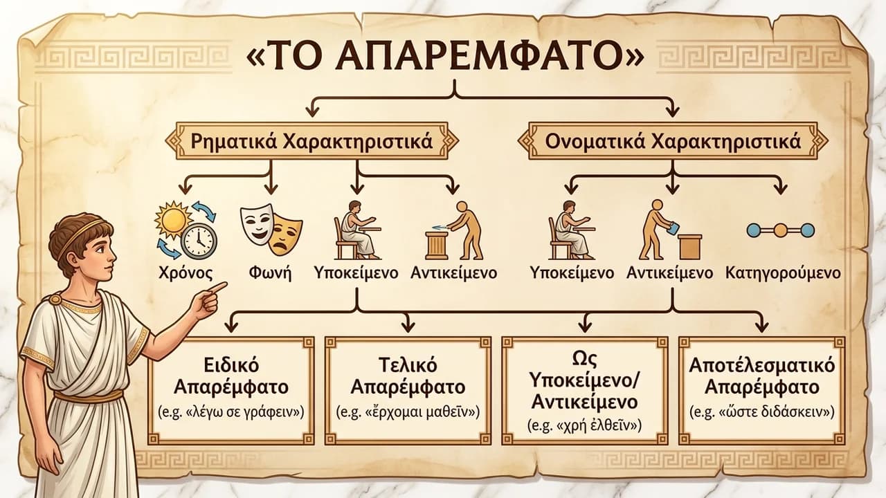 Το Απαρέμφατο στην Αρχαία Ελληνική: Ορισμός και Χρήσεις