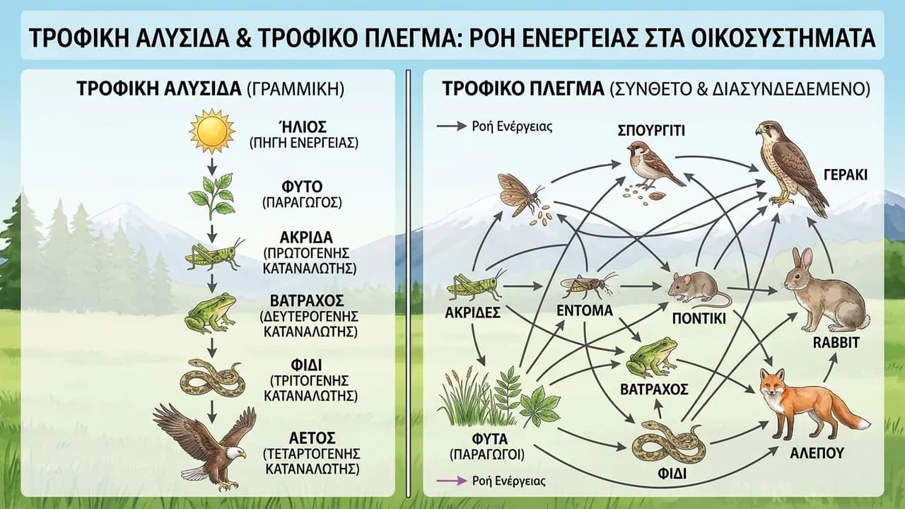 Τροφική Αλυσίδα και Τροφικό Πλέγμα: Οδηγός για Μαθητές