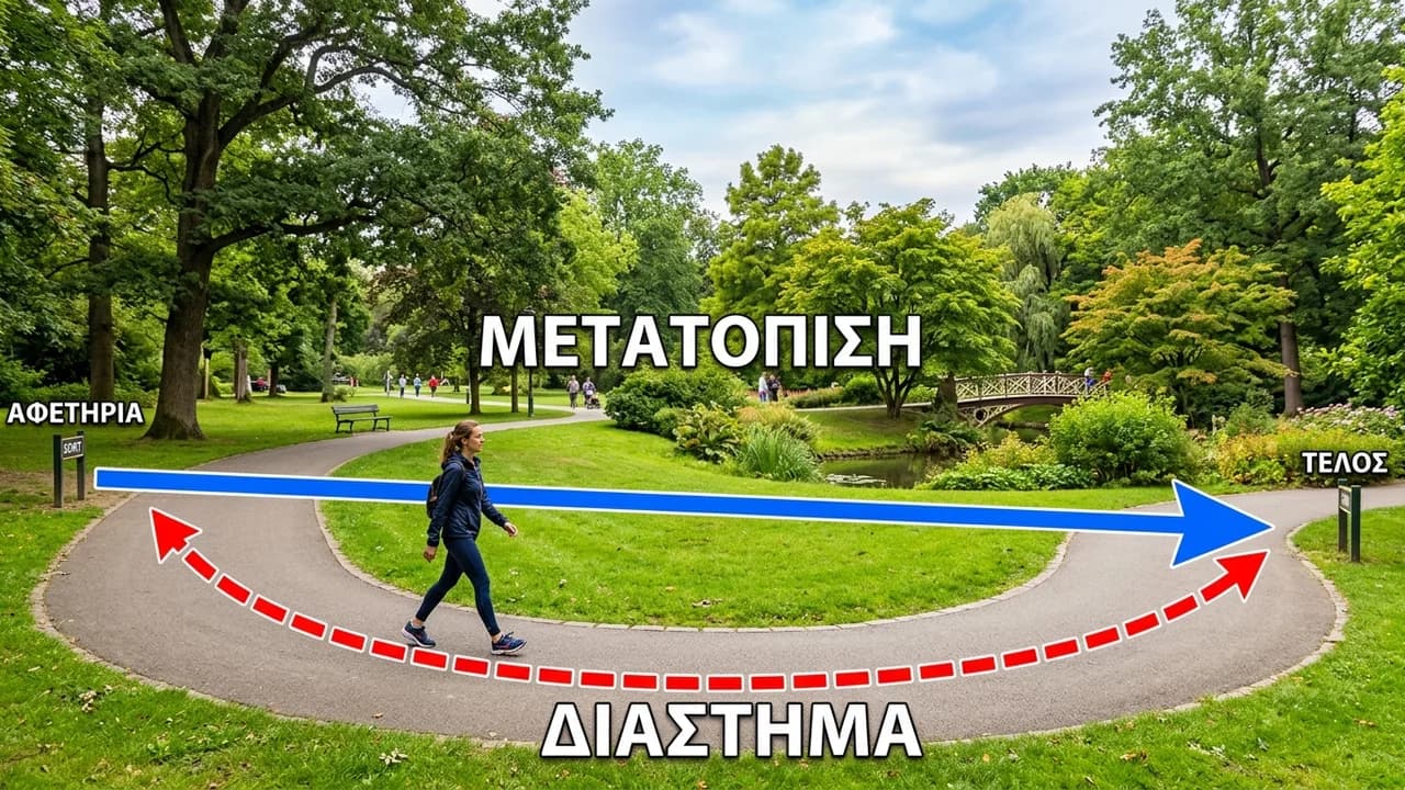 Τροχιά, Μετατόπιση, Διάστημα: Κατανοώντας τις Βασικές Διαφορές στην Κίνηση