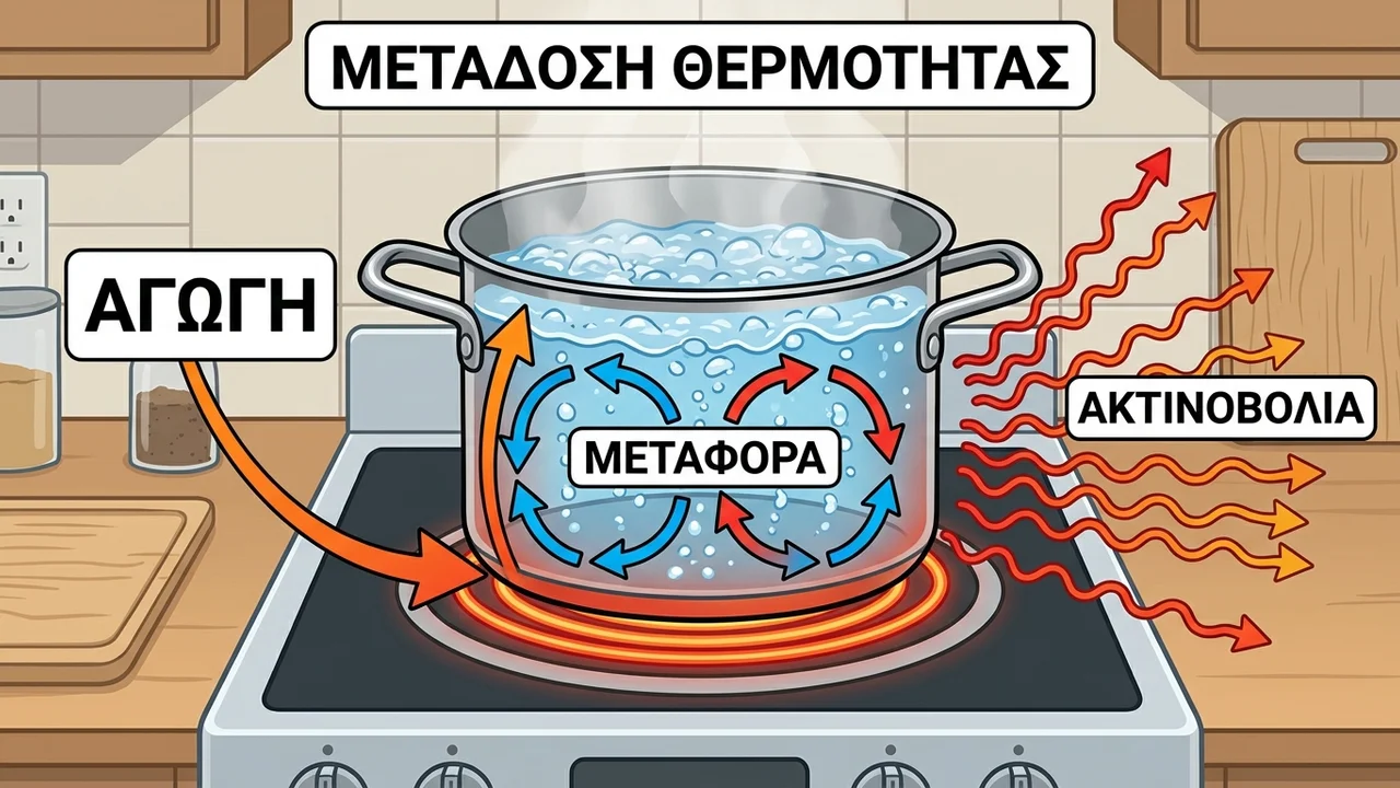 Τρόποι Μετάδοσης της Θερμότητας: Αγωγή, Μεταφορά, Ακτινοβολία