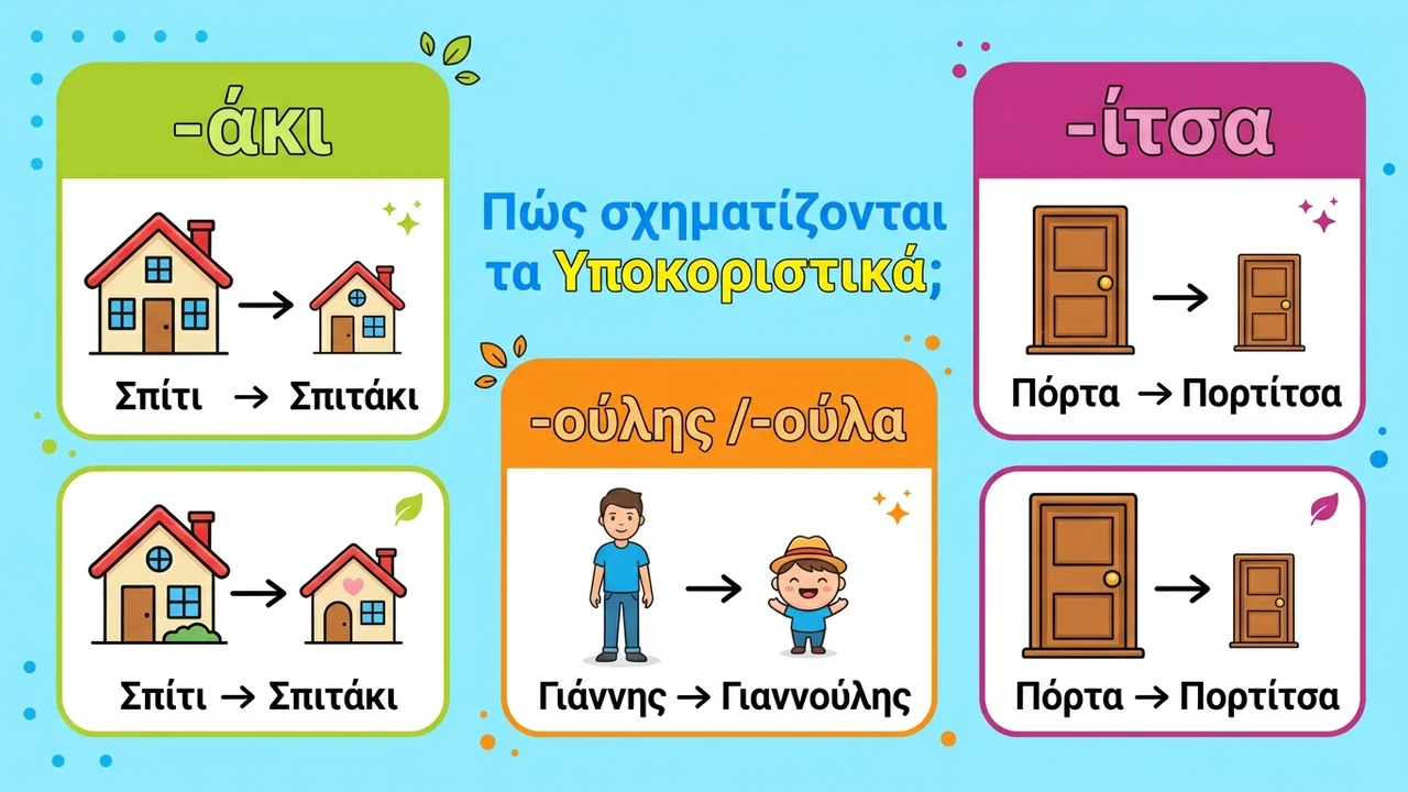 Υποκοριστικά: Πώς τα σχηματίζουμε στα Νέα Ελληνικά;