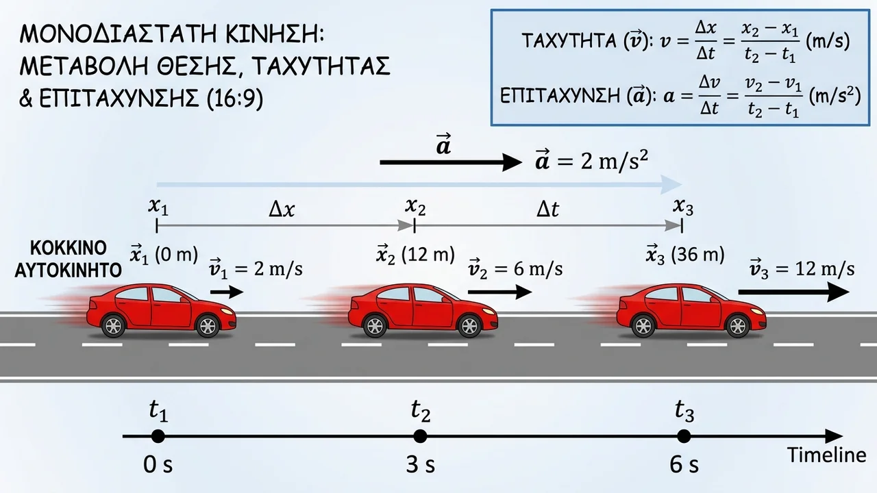 Υπολογισμός Ταχύτητας και Επιτάχυνσης στην Κινηματική