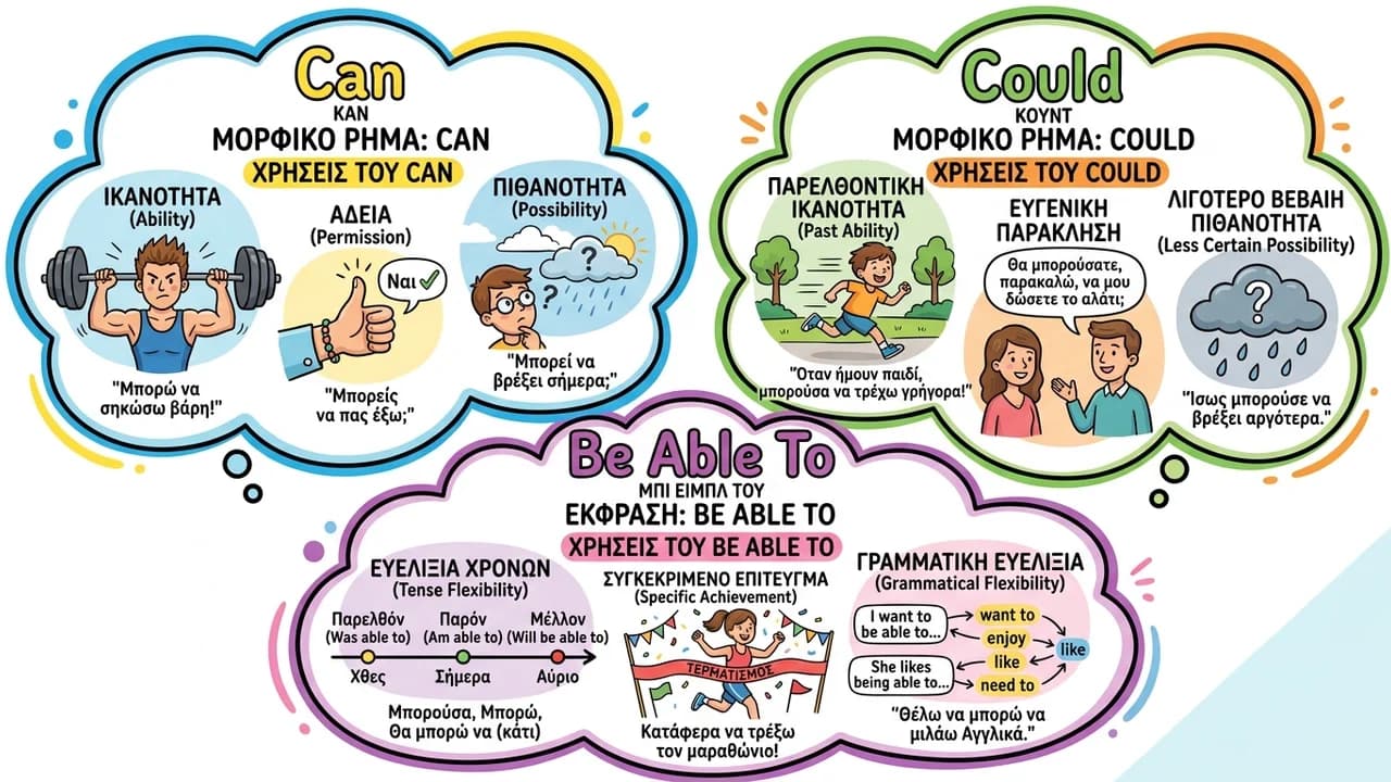 Can, Could, Be Able To: Κατανόηση των Διαφορών