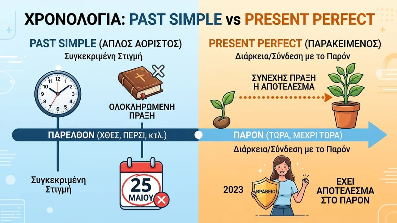 Present Perfect vs Past Simple: Πότε χρησιμοποιούμε το καθένα;
