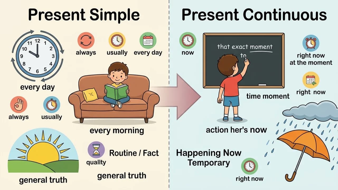 Present Simple vs Present Continuous: Η Απόλυτη Κατανόηση